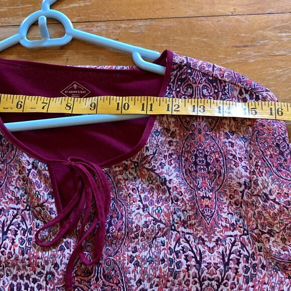 St. John's Bay Tiered Pink Lined Flowy Maxi Dress Size M - Picture 7 of 9